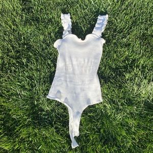 White Ruffle Bodysuit